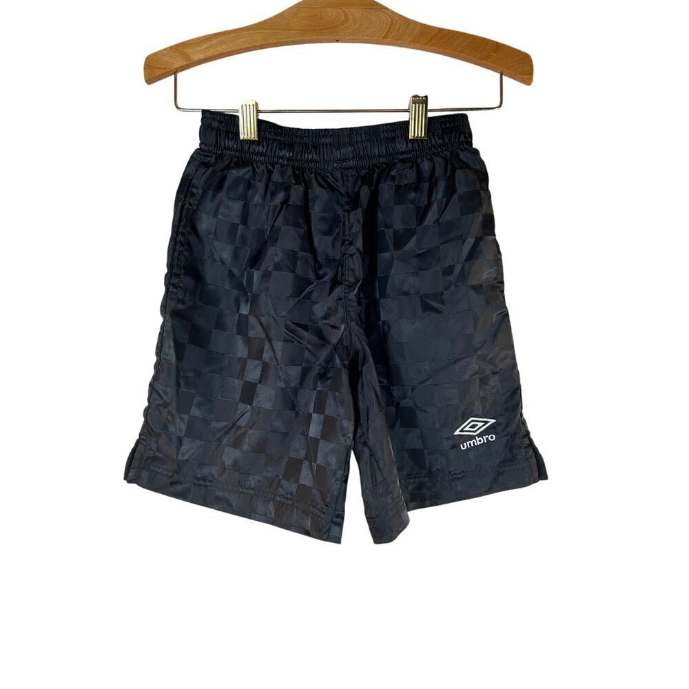 UMBRO Unisex Checkered Athletic Soccer Shorts / Size: Small 6-7